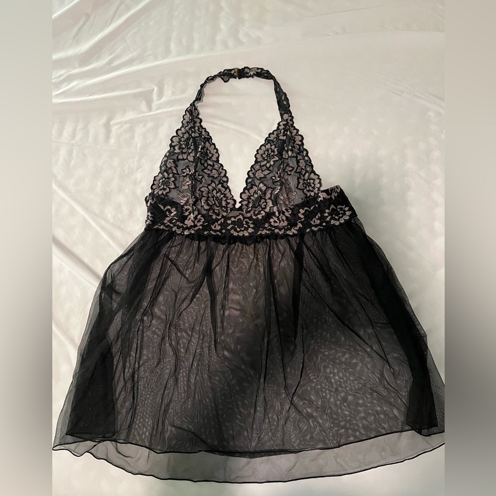 VICTORIAS SECRET Lace Halter Style Slip XL